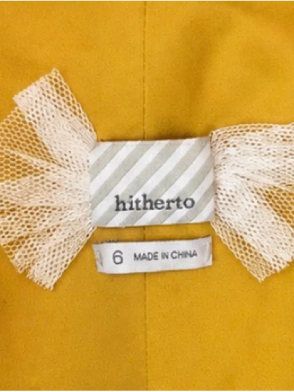 Anthropologie Hitherto Silk Bow Halter Dress Mustard Gold Size 6